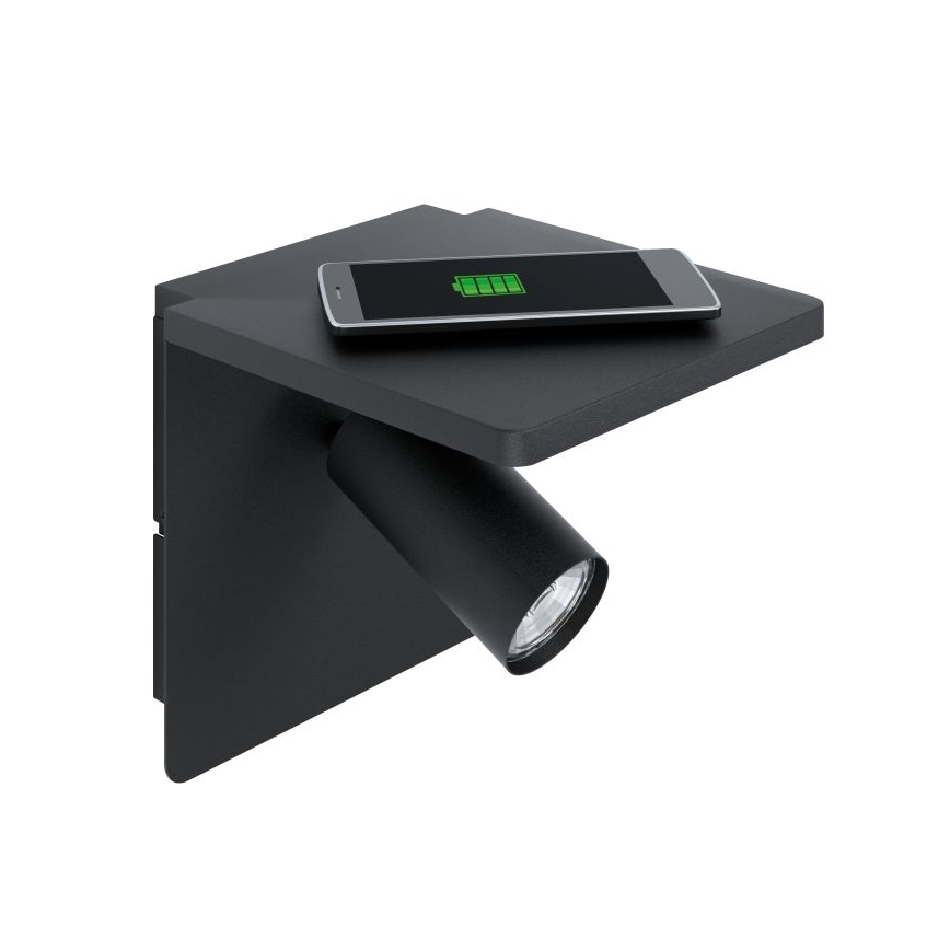 Eglo - Aplique de parede LED com carregamento sem fios 1xGU10/5W/230V