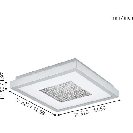Eglo 98369 - Luminária de teto LED dimerizável PESCATE LED/24W/230V