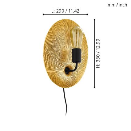 Eglo 98379 - Aplique de parede GASCUERIA 1xE27/60W/230V