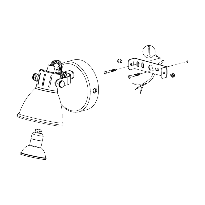 Eglo - Foco de parede LED 1xGU10/3,3W/230V