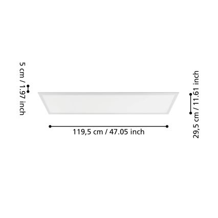 Eglo - Painel LED de sobrepor com sensor de movimento e crepuscular LED/33W/230V