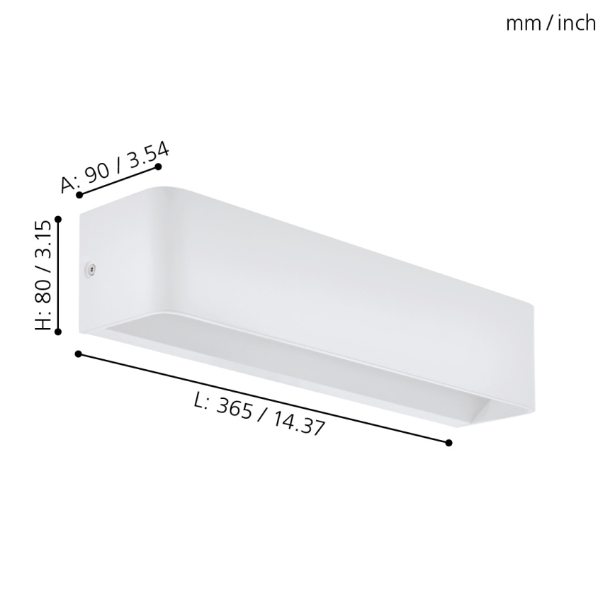 Eglo - Luz de parede LED LED/12W/230V