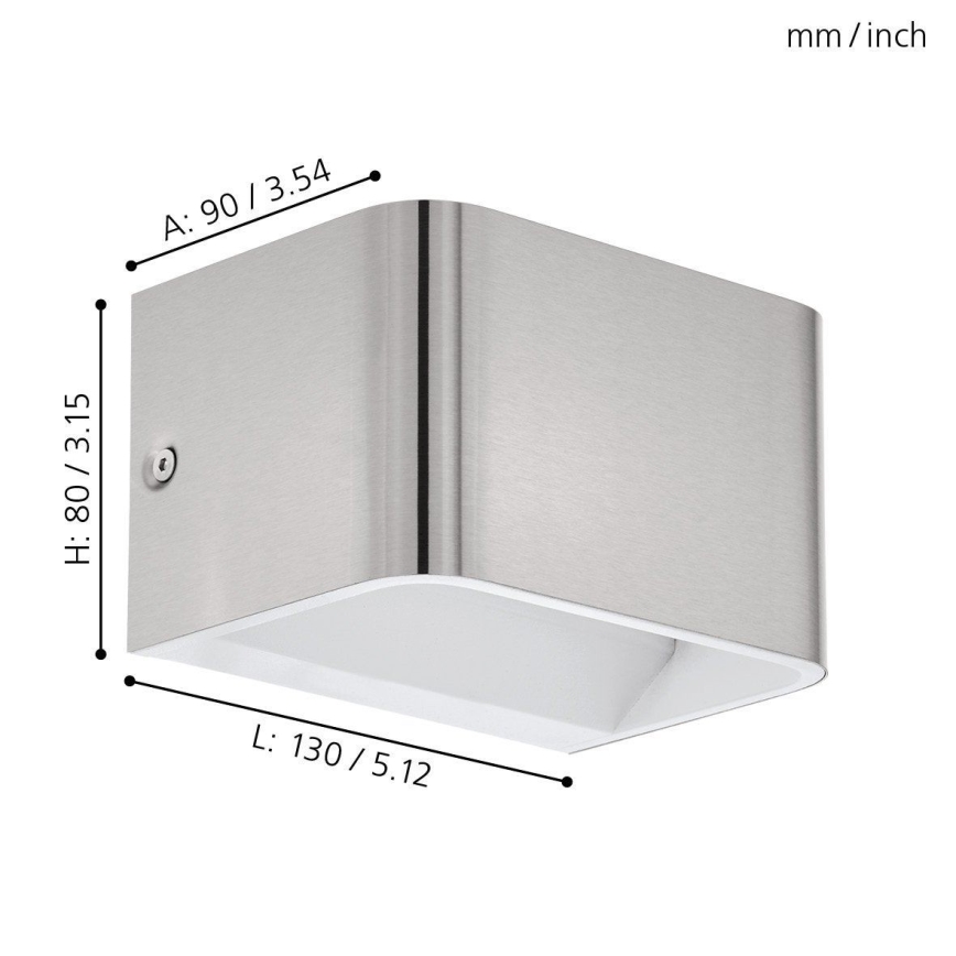 Eglo - Iluminação de parede LED LED/6W/230V 3000K cromado mate