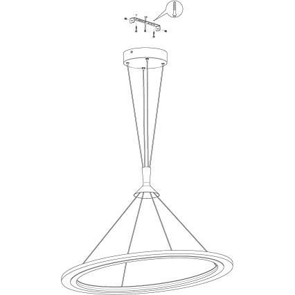 Eglo - Candeeiro suspenso LED RGB com regulação HORNITOS-C LED/37W/230V + comando