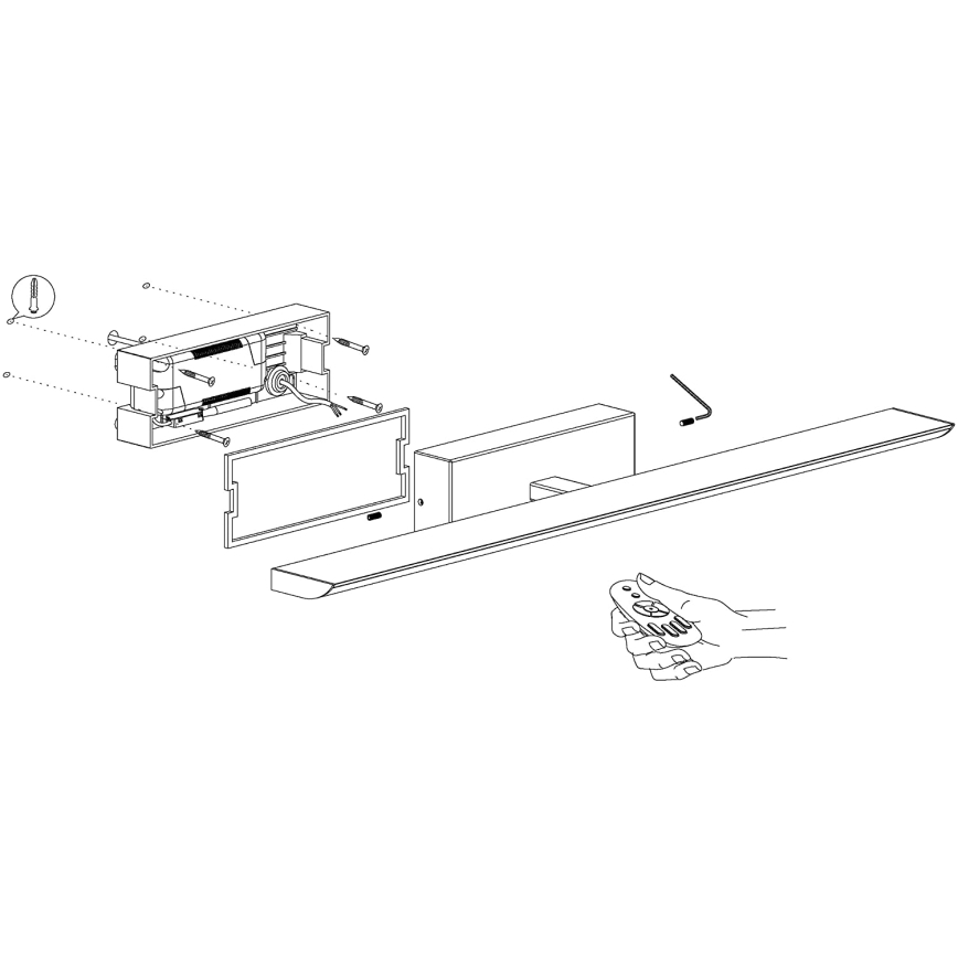 Eglo - Iluminação de banheiro LED RGB regulável LED/15,6W/230V IP44 + controle remoto