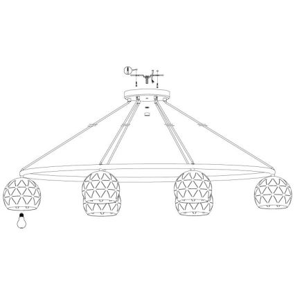Eglo - Candelabro num fio 6xE14/40W/230V