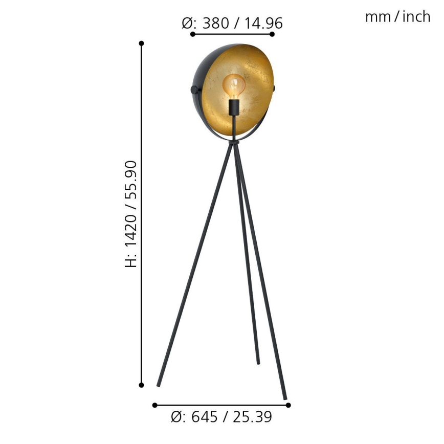 Eglo - Luminária de piso 1xE27/40W/230V