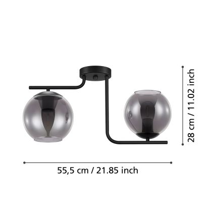 Eglo - Candelabro integrado 2xE27/28W/230V