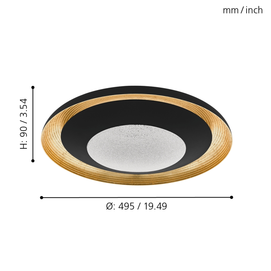 Eglo - Plafon LED regulável LED/24,5W/230V com controlo remoto