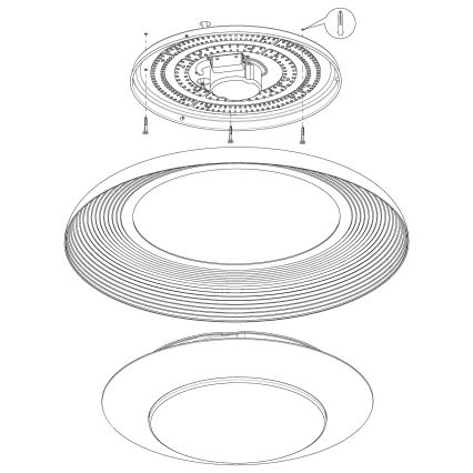 Eglo - Plafon LED regulável LED/24,5W/230V com controlo remoto