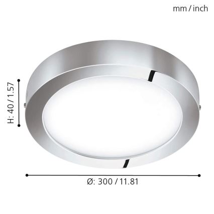 Eglo 98559 - Plafon LED RGB dimerizável FUEVA-C LED/21W/230V diâmetro 30 cm