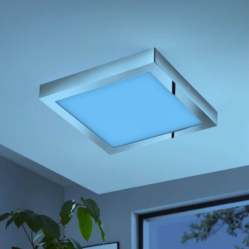 Eglo - Plafon LED RGBW dimerizável FUEVA-C LED/21W/230V Bluetooth IP44 30x30 cm