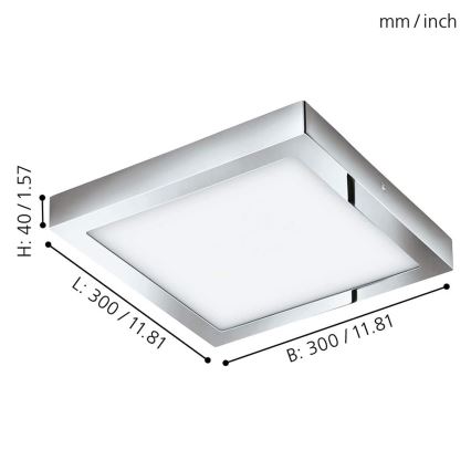 Eglo - Plafon LED RGBW dimerizável FUEVA-C LED/21W/230V Bluetooth IP44 30x30 cm