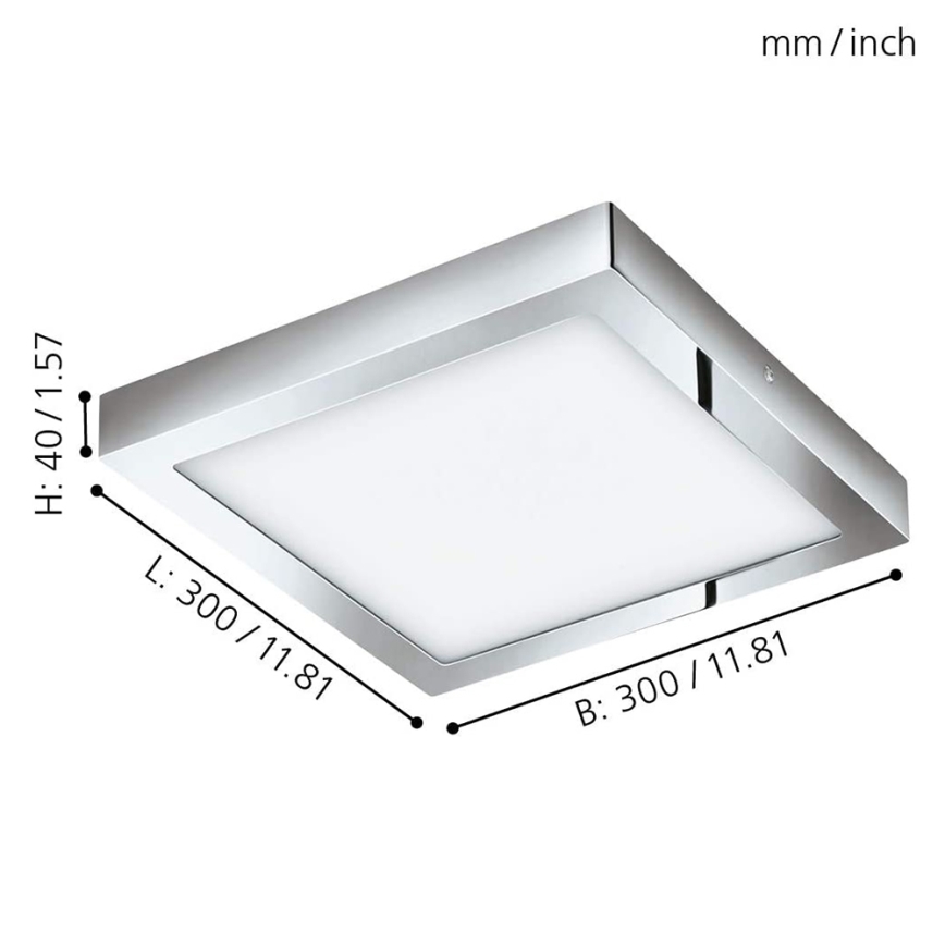 Eglo - Plafon LED RGBW dimerizável FUEVA-C LED/21W/230V Bluetooth IP44 30x30 cm