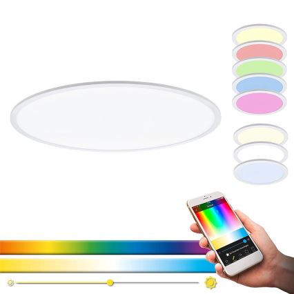 Eglo - Iluminação de teto LED RGB com regulação SARSINA-C LED/45W/230V + CR