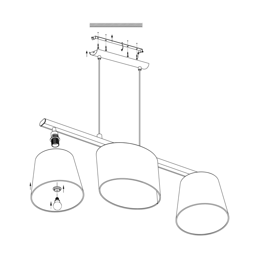 Eglo - Candelabro num fio 3xE14/25W/230V