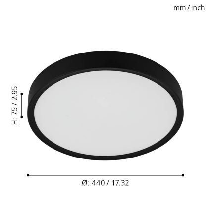 Eglo - Luz de teto LED LED/33,5W/230V