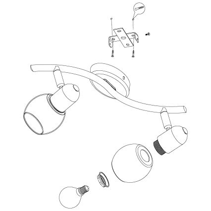 Eglo - Foco 2xE14/28W/230V
