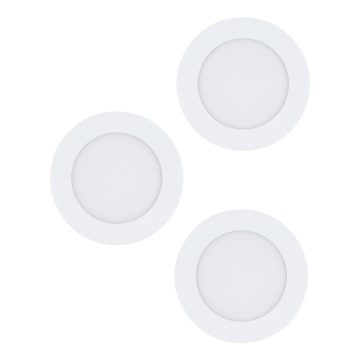 Eglo 98631 - Conjunto 3x candeeiro de encastrar LED FUEVA LED/5W/230V Ø 12 cm