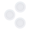 Eglo 98631 - Conjunto de 3 luminárias LED embutidas FUEVA 3xLED/5W/230V Ø 12 cm