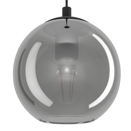 Eglo - Lustre suspenso em cabo 10xE27/40W/230V preto/cromado brilhante