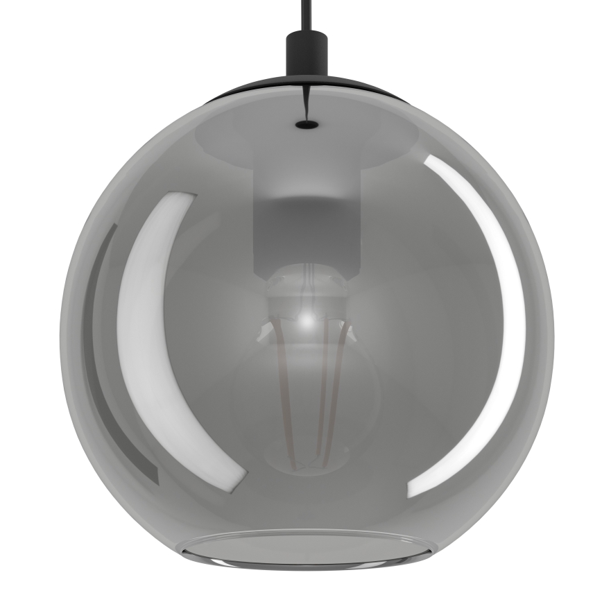 Eglo - Lustre suspenso em cabo 10xE27/40W/230V preto/cromado brilhante