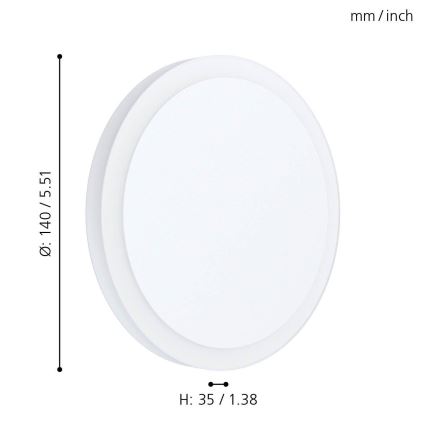 Eglo - Luz de teto LED LED/5,4W/230V