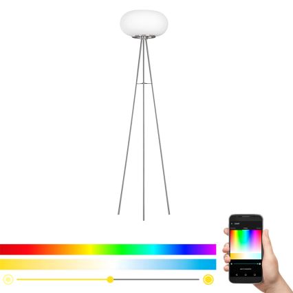 Eglo - Candeeiro de chão LED RGB com regulação OPTICA-C LED/17W/230V diâmetro 56 cm