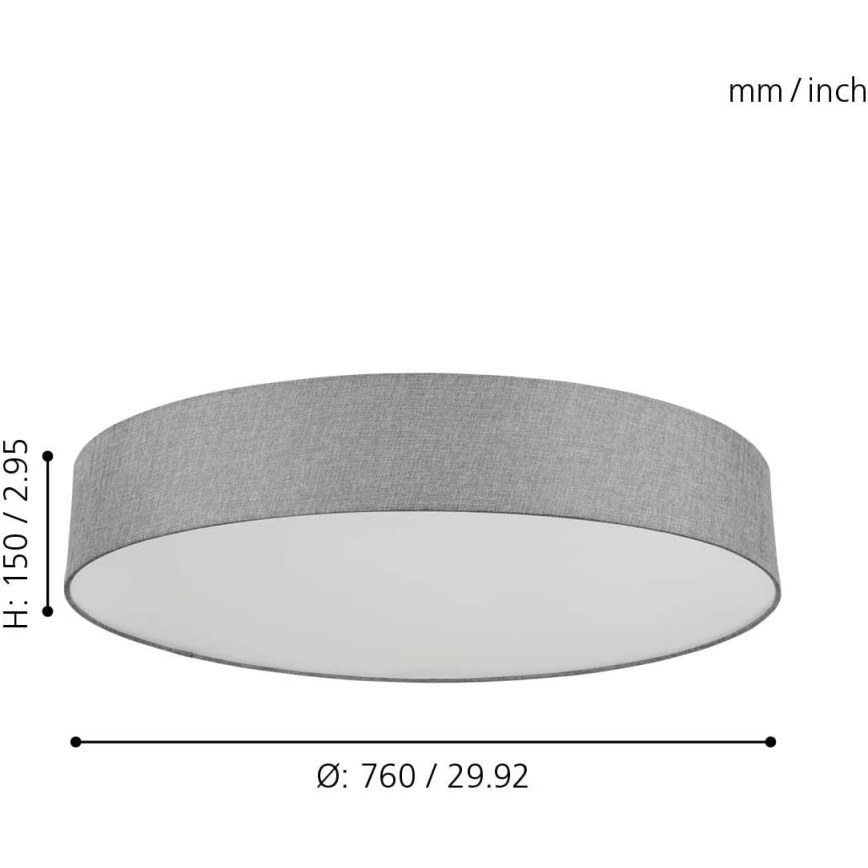 Eglo - Iluminação de teto LED RGBW com regulação ROMAO-C LED/45W/230V + comando