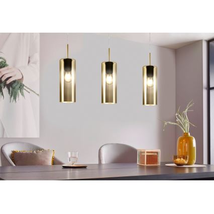 Eglo - Candelabro num fio 3xE27/15W/230V