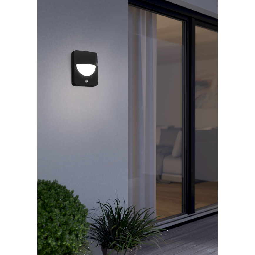 Eglo - Luz de exterior com sensor 1xE27/28W/230V IP44