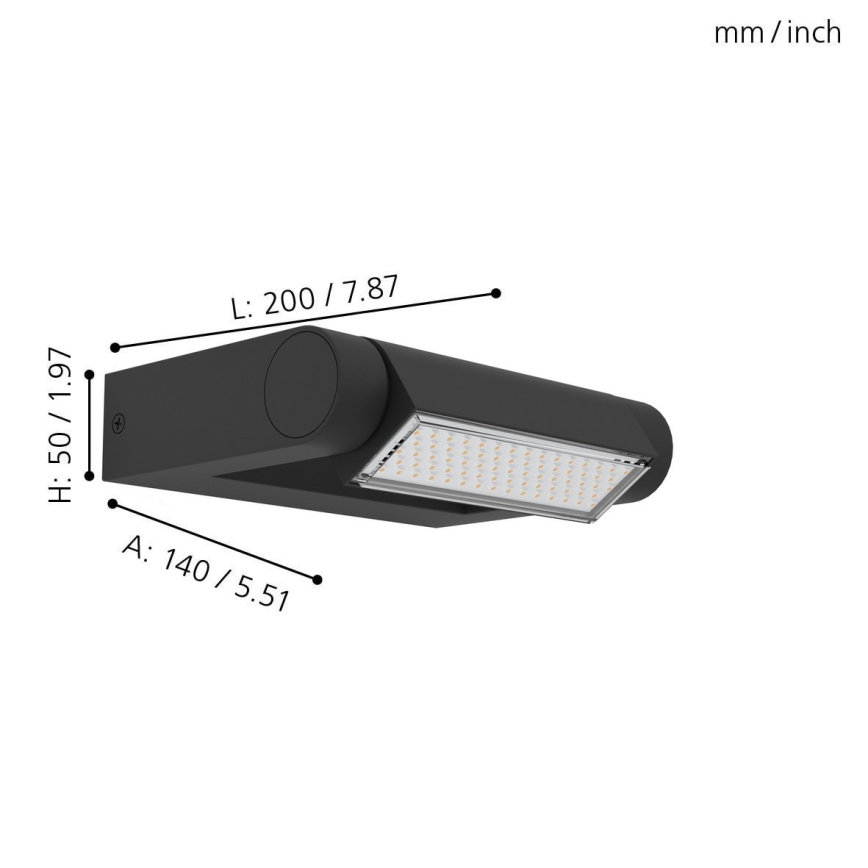 Eglo - Luz de parede LED de exterior LED/4,8W/230V IP44