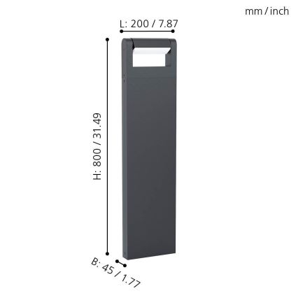 Eglo - Candeeiro LED de exterior LED/4,8W/230V IP44