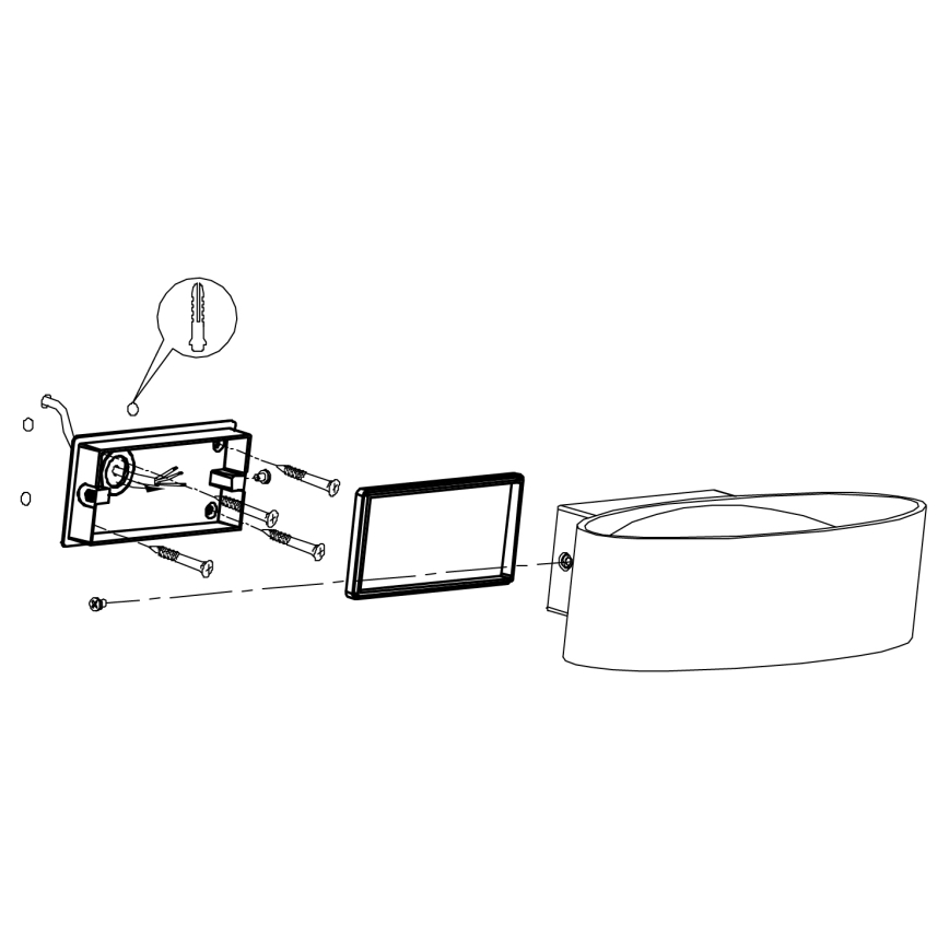 Eglo - Luz de parede LED de exterior LED/10W/230V IP44