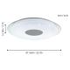 Eglo - Iluminação de teto LED RGB com regulação LANCIANO-C LED/38W/230V + CR