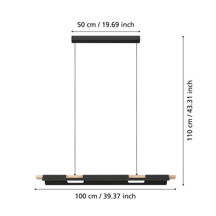 Eglo - Lustre LED dimmerável com cabo LED/27W/230V ZigBee