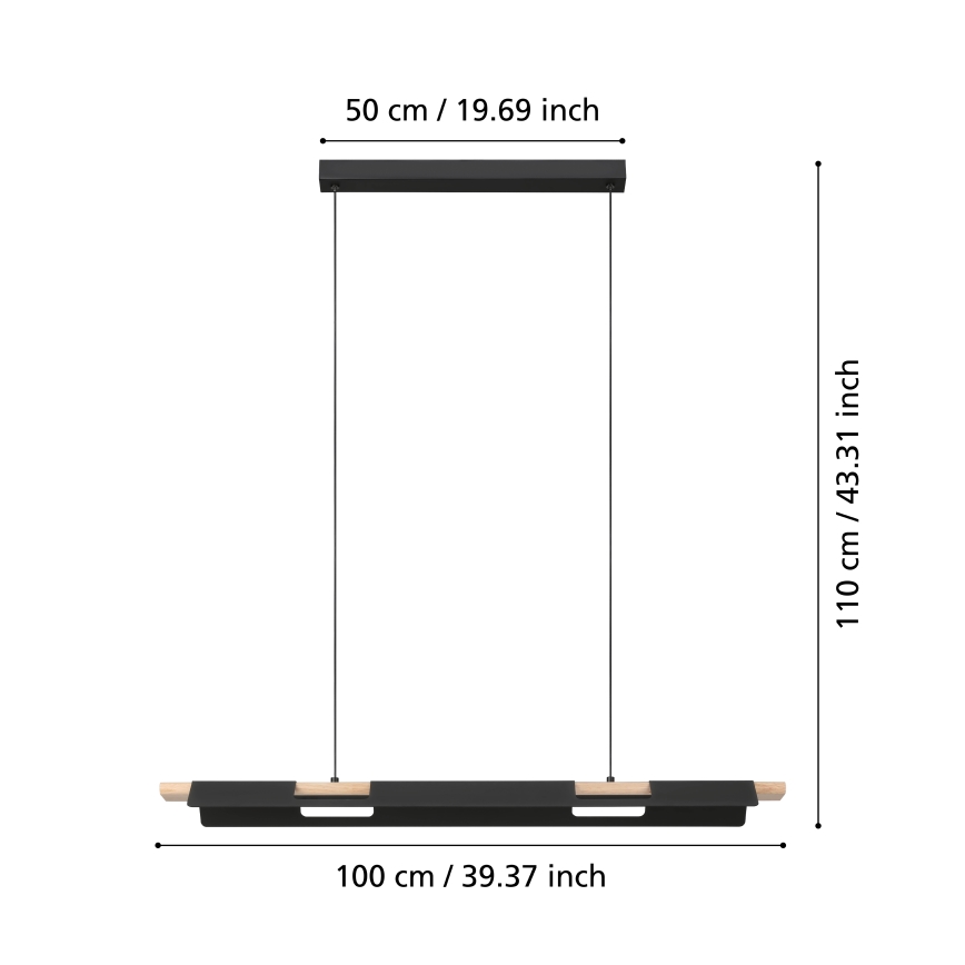 Eglo - Lustre LED dimmerável com cabo LED/27W/230V ZigBee