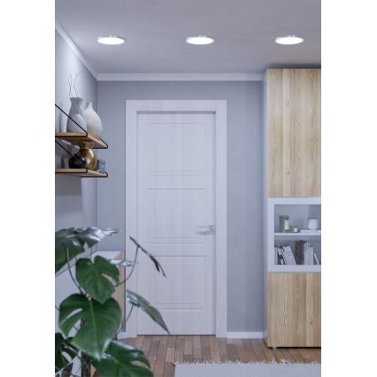 Eglo - Luminária de embutir LED dimerizável para casa de banho, 16,5W/230V, IP44, ZigBee, Ø 21,6 cm