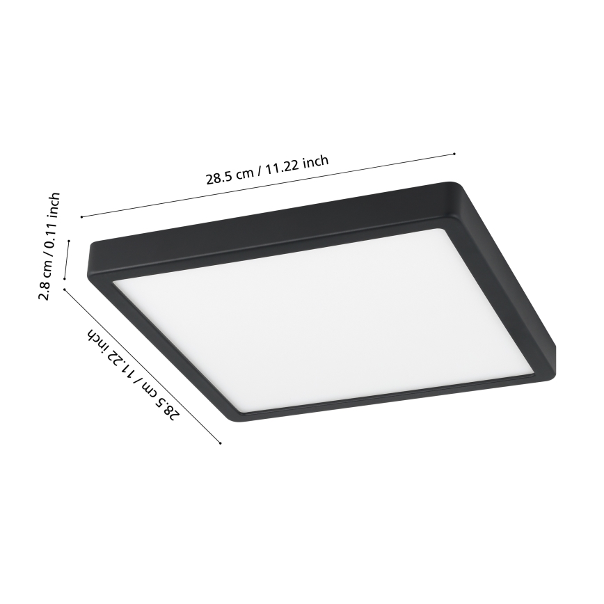 Eglo - Luminária LED dimerizável para casa de banho LED/19,5W/230V IP44 ZigBee 28,5x28,5 cm