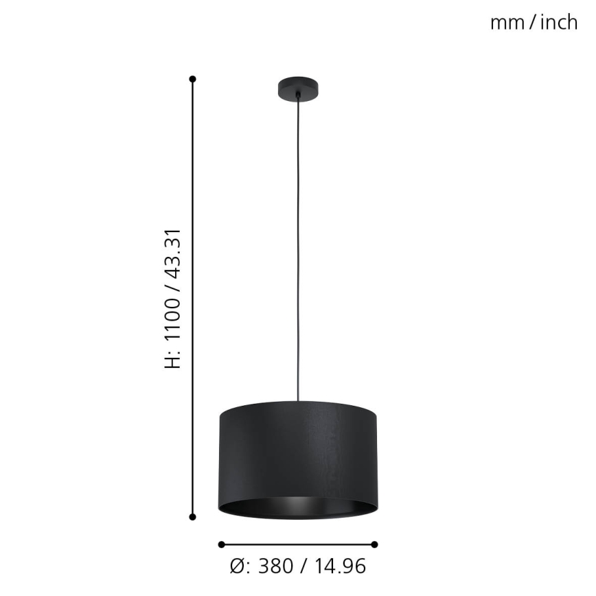 Eglo - Candelabro num fio 1xE27/40W/230V
