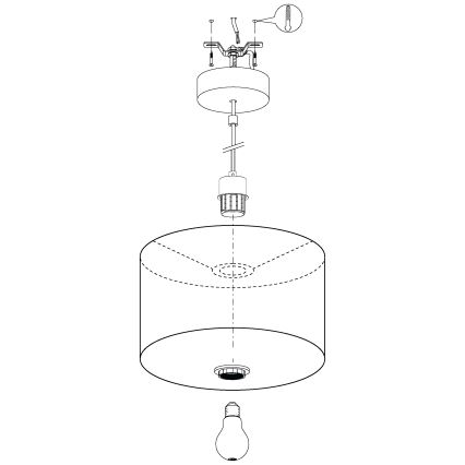 Eglo - Candelabro num fio 1xE27/40W/230V