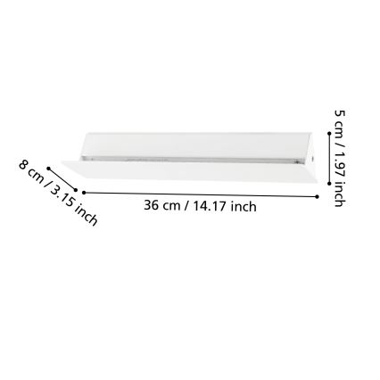 Eglo - Luz de parede LED LED/12W/230V
