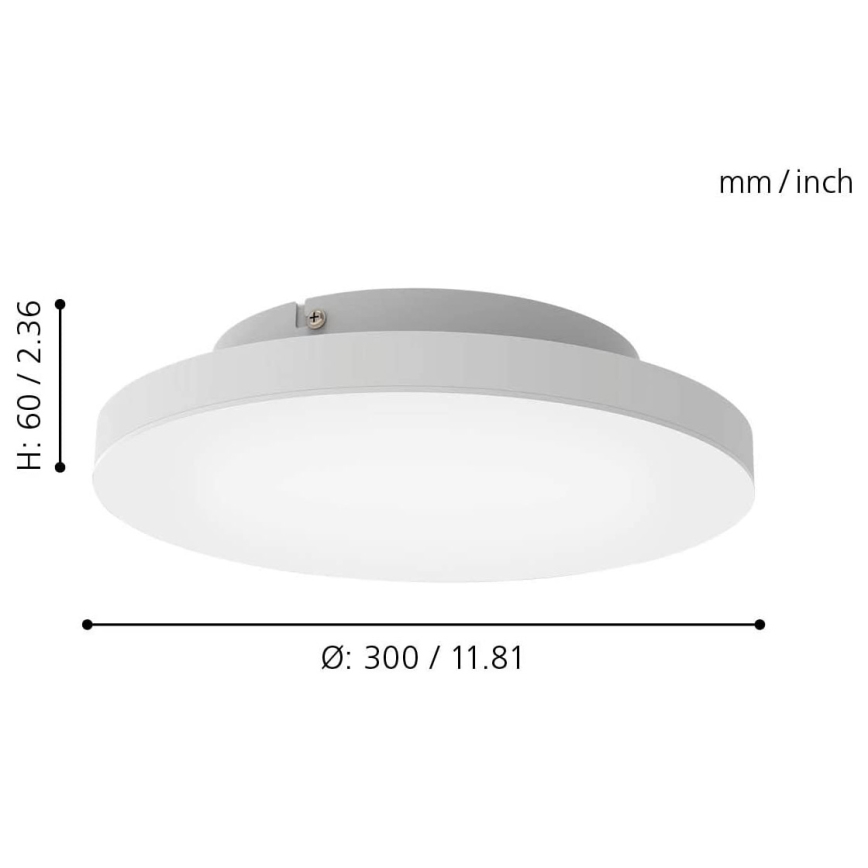 Eglo - Plafon LED RGB regulável TURCONA-C LED/15W/230V + comando à distância