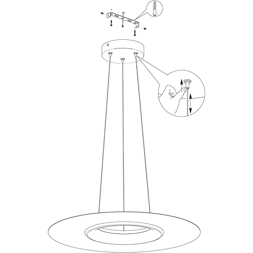 Eglo - Lustre LED RGB regulável com cabo COMPO ROSSO-C LED/16W/230V