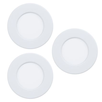 Eglo - Conjunto de 3 spots LED de encastrar FUEVA 5 LED/2,7W/230V Ø 8,6 cm