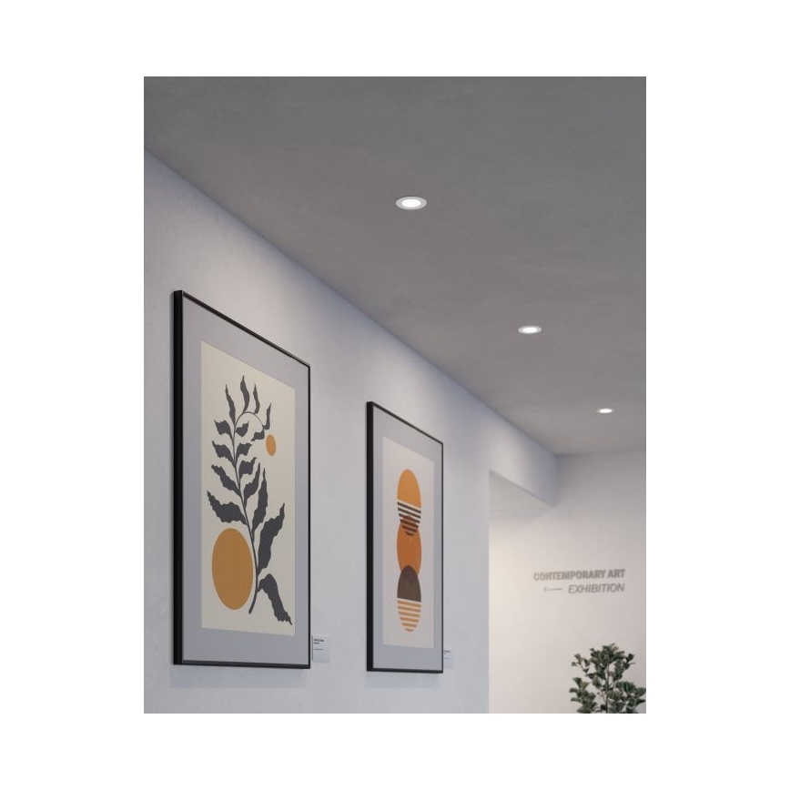 Eglo - Luminária LED de embutir 5,5 W/230 V, diâmetro 11,7 cm