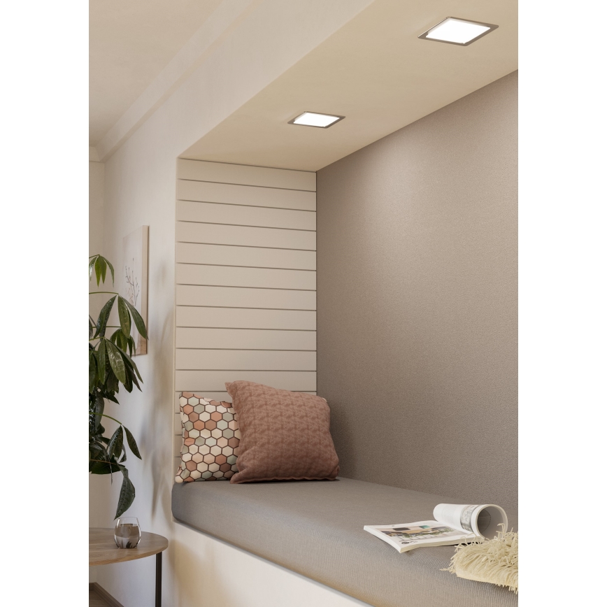 Eglo - Luminária de teto embutida LED/10,5W/230V 16,6x16,6 cm