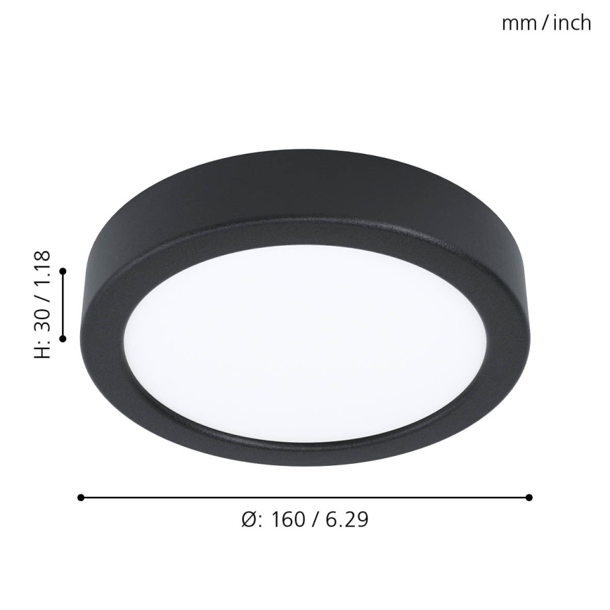 Eglo - Luminária de teto LED, 10,5 W, 230 V, diâmetro 16 cm
