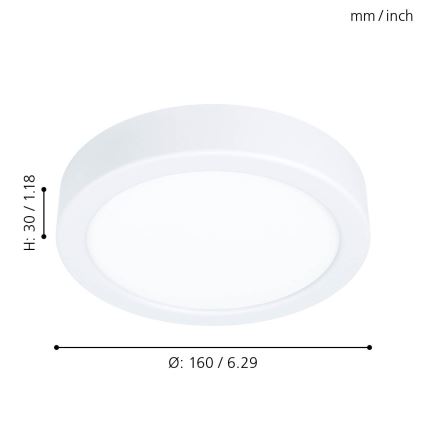 Eglo - Candeeiro de tecto LED/10,5W/230V Ø 16 cm