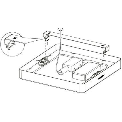 Eglo - Candeeiro de tecto LED/10,5W/230V 16x16 cm
